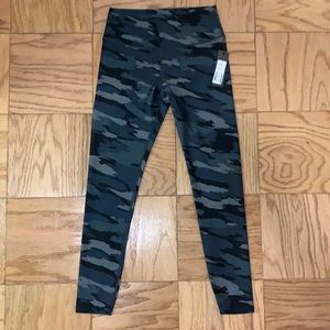 Soulcycle camo print tight green leggings